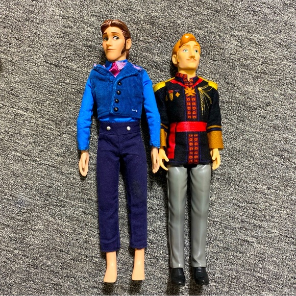 Disney FROZEN KING AGNARR 12" Doll Figure Hasbro & Prince Hans Dolls Lot - Picture 1 of 14